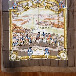Hermes silk scarf Les Armees en campagne